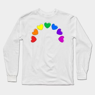 Rainbow Hearts Long Sleeve T-Shirt